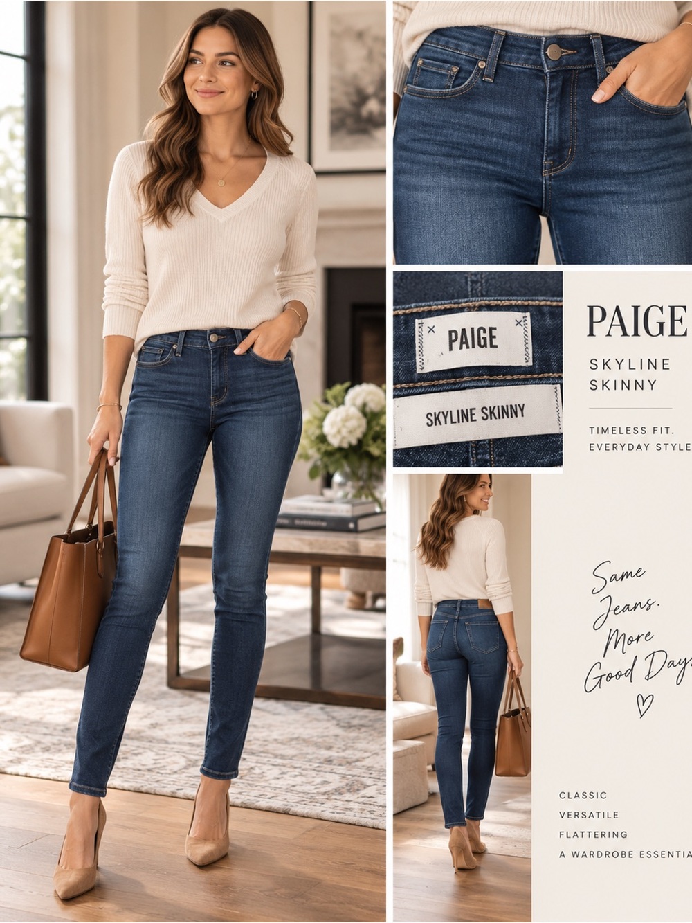 PAIGE Women’s Skinny Jeans in Dark Indigo